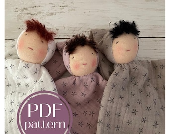 Waldorf Snuggle Doll Pattern | PDF Digital Dollmaking Tutorial | Beginner friendly | Instant Download