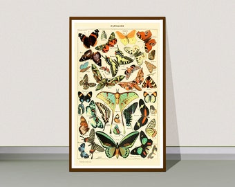 Icart Butterfly Lady Papillon Vintage Poster Reproduction FREE SHIPPING in USA