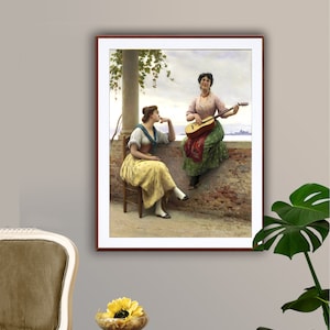 Venetian Melody by Eugen von Blaas Fine Art Print - Poster Paper or Canvas Print / Gift Idea / Wall Decor
