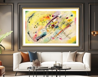 カンディンスキー抽象画プリント：光の絵画、モダンな壁装飾 - Etsy 日本