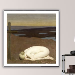 Youth Morning di Sir George Clausen Fine Art Print - Carta per poster o stampa su tela / Idea regalo / Decorazione da parete