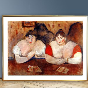Impresión de bellas artes de Rose y Amelie de Edvard Munch, Arte figurativo, Idea de regalo, Decoración de pared