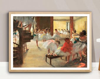 Edgar Degas Dance Class Print: Impressionist Ballet Art