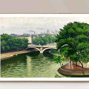 La Pointe de L'ile Saint-Louis de Albert Marquet Fine Art Print - Arte marino, Arte náutico, Arte arquitectónico, Ideas de regalos