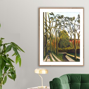The Banks of the Bièvre near Bicêtre  by Henri Rousseau Fine Art Print - Poster Paper or Canvas Print / Gift Idea / Wall Decor