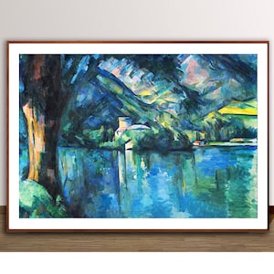 The Lac d'Annecy by Paul Cezanne Fine Art Print -  Poster Paper or Canvas Print / Gift Idea / Wall Decor