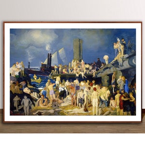 River Front No. 1 by George Wesley Bellows Fine Art Print - Poster Paper or Canvas Print / Gift Idea / Wall Decor