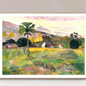 Haere Mai by Paul Gauguin, Fine Art Print, Impressionist Poster, Landscape Wall Art, Tahitian Artwork, Colorful Wall Décor, Synthesist Print