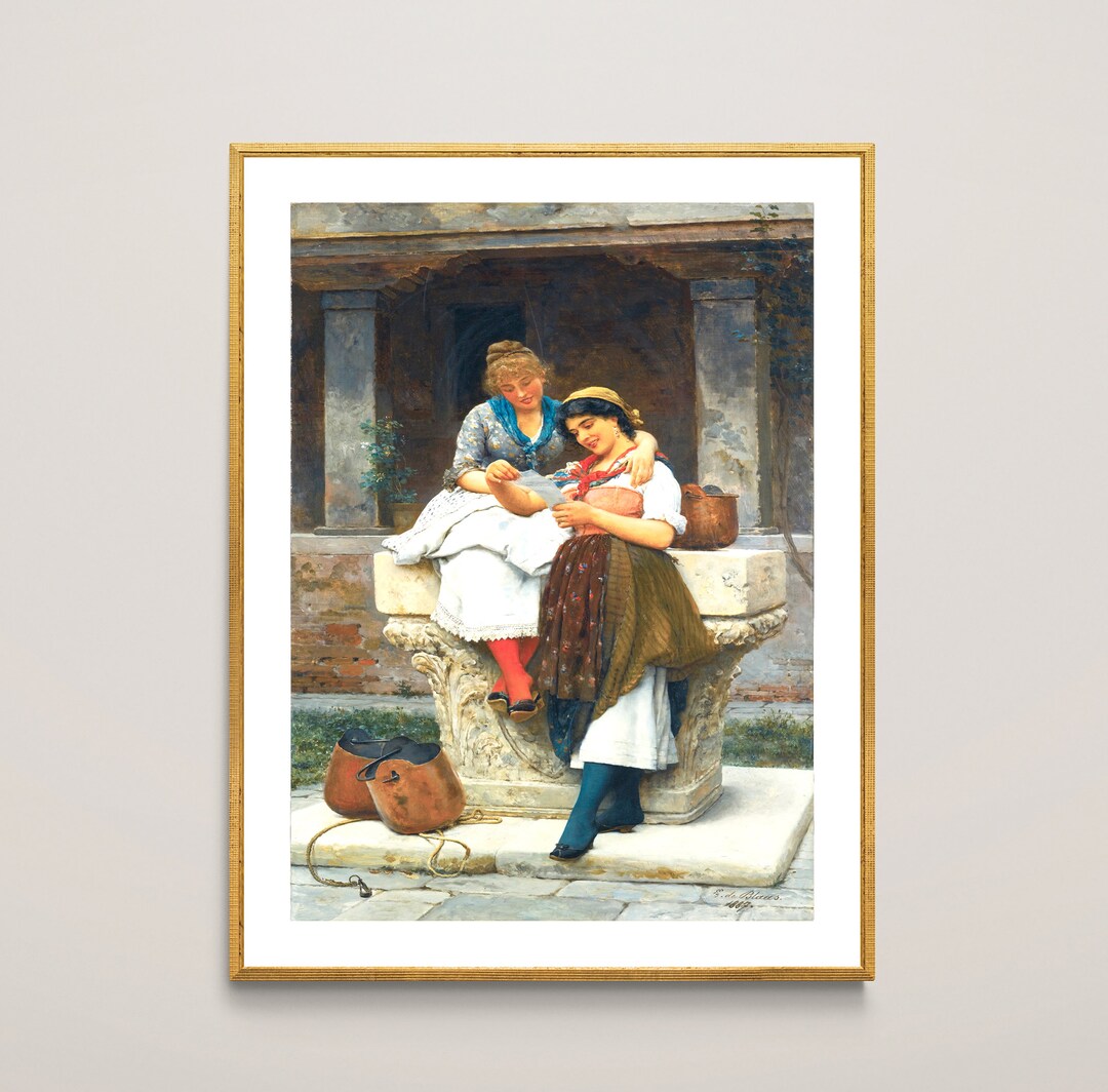 The Love Letter by Eugen Von Blaas Fine Art Print Poster - Etsy