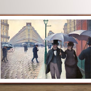 Paris Street, Rainy Day by Gustave Caillebotte Fine Art Print - Poster Paper or Canvas Print / Gift Idea / Wall Decor
