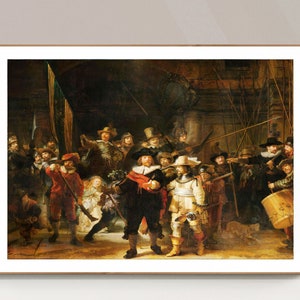 The Night Watch by Rembrandt van Rijn Fine Art Print -  Poster Paper or Canvas Print / Gift Idea / Wall Decor