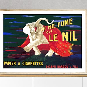 Vintage Le Nil Papier a Cigarettes Advertisement Art Print - Reproduction of a Retro Artwork, Decorative Purposes Wall Decor