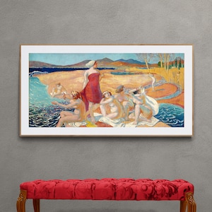 Le Réveil d&#39;Ulysse by Maurice Denis, Fine Art Print, Impressionist Poster, Modern Artwork, Beach Painting, Figurative Décor