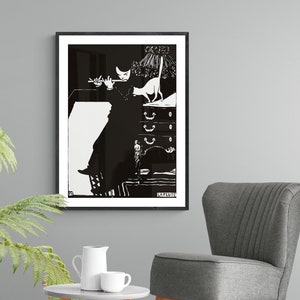 La Flute by Felix Vallotton Fine Art Print, Impressionist Décor, Modern Wall Art, Black&White Poster, Figurative Artwork, Musical Instrument