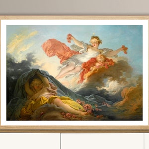 The Goddess Aurora Triumphing over Night by Jean Honore Fragonard Fine Art Print - Poster Paper or Canvas Print / Gift Idea / Wall Decor