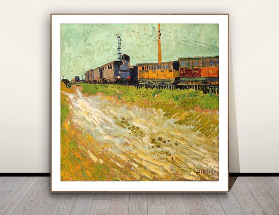 ゴッホの鉄道客車版画：ポスト印象派の風景画 - Etsy 日本