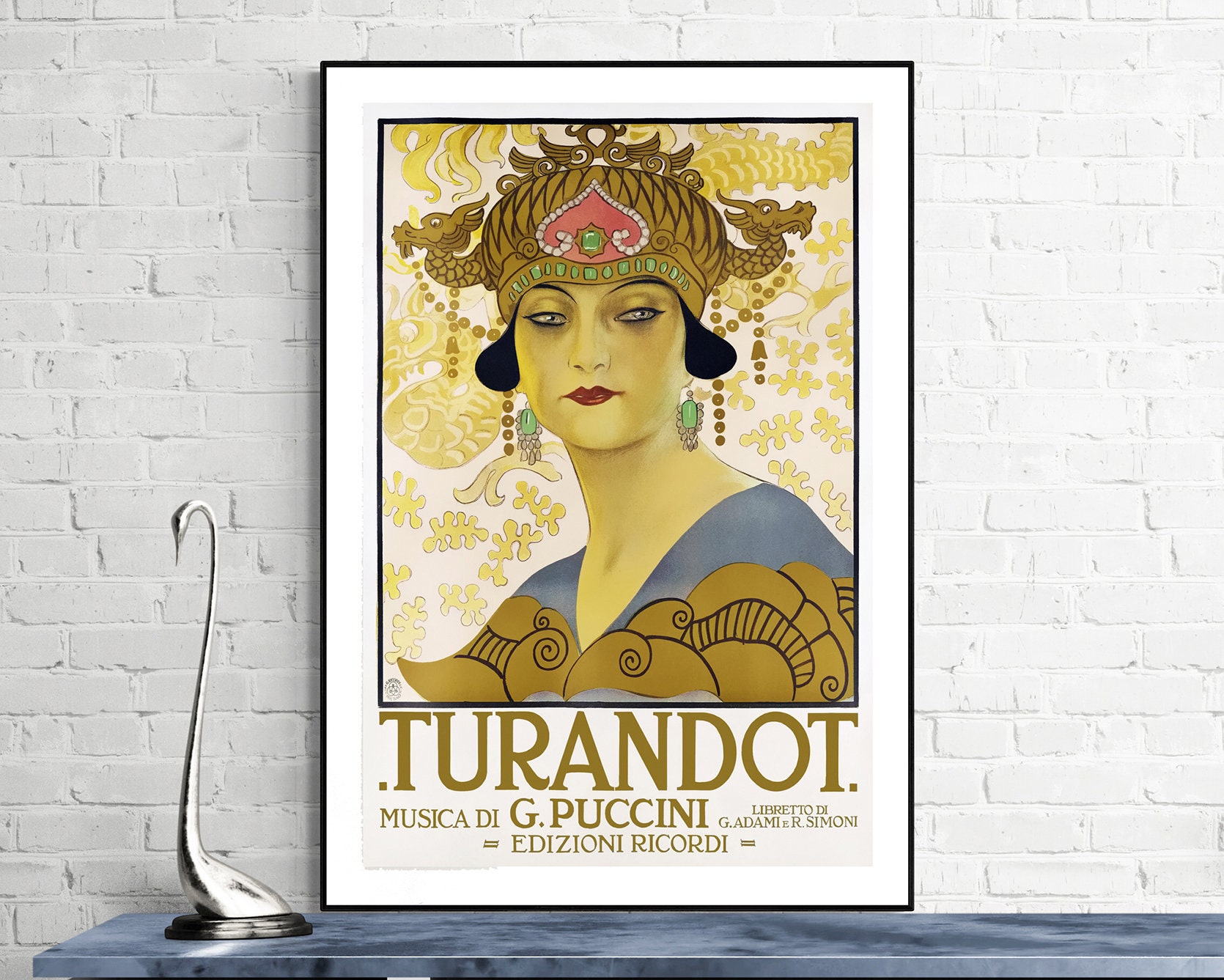 Turandot Musica di Puccini Vintage Entertainment Poster, 1926 Poster su  carta o stampa su tela / Idea regalo / Decorazione da parete -  Italia