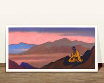 Nicholas Roerich Buddha Art Print: Religious Landscape Wall Decor