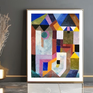 Colorful Architecture by Paul Klee, Fine Art Print, Expressionist Artwork, Surrealist Poster, Bauhaus Print, Colorful Décor