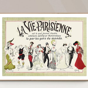 La Vie Parisienne Vintage Entertainment Poster by Leonetto Cappiello - Fashion Illustration, Figurative Art, Wall Decor