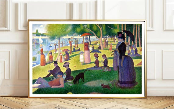 Impression Sur Toile Ou Poster – Georges Seurat – Après-midi à L'île De La – Art Classique