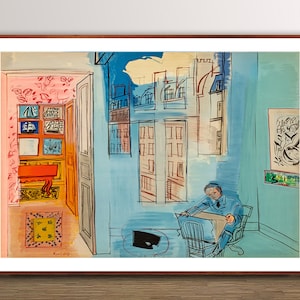 L&#39;Atelier de L&#39;Impasse Guelma by Raoul Dufy Fine Art Print - Colorful Print, Art Lovers, Wall Decor