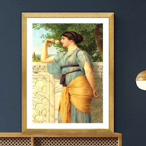 Memories by John William Godward, Fine Art Poster, Neo-Classic Artwork, Greek Poster Print, Figurative Wall Art