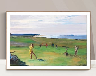 North Berwick Golf Course Print by Sir John Lavery