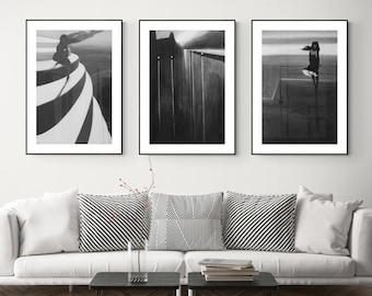 Leon Spilliaert Art Print Set: Abstract Black and White Wall Decor