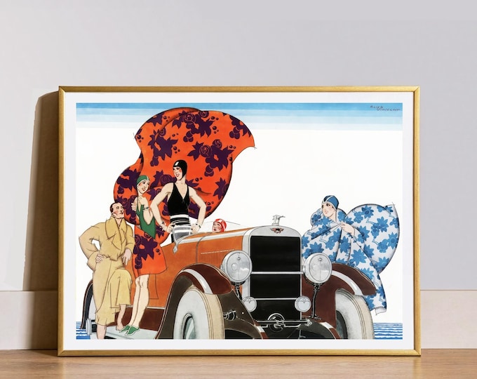 Featured listing image: Bathing Time Fine Art Print - Rene Vincent Illustration