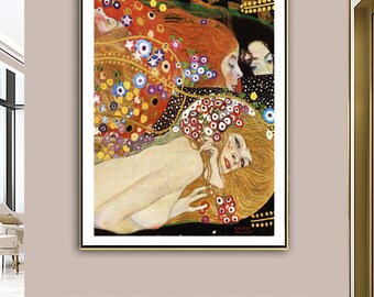 Gustav Klimt Water Serpents Art Nouveau Fine Art Print