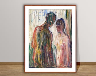 Edvard Munch Cupid and Psyche Print: Expressionist Lovers Art