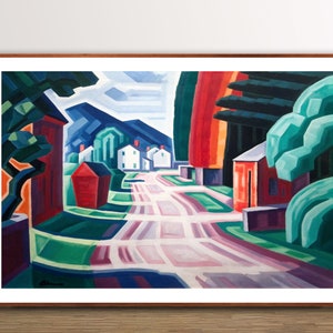 Form and Light, Motif in West New Jersey by Oscar Bluemner  Fine Art Print, Expressionist Wall Art, Colorful Wall Décor, Modern Artwork