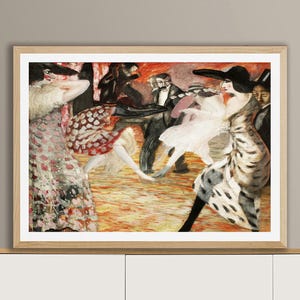At the Ball by Boris Dmitryevich Grigoriev Fine Art Print - Figurative Art / Anniversary Gift Poster / Dance Wall Art