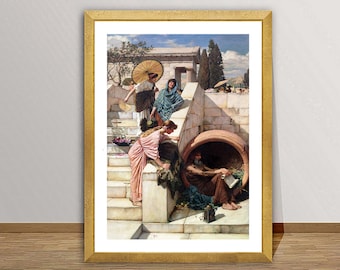 Diogenes by Waterhouse Fine Art Print: Philosophy Wall Decor