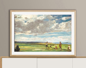 The Golf Links, North Berwick by Sir John Lavery  Fine Art Print - Golf Sport Print, Golf Poster / Gift Idea / Wall Decor