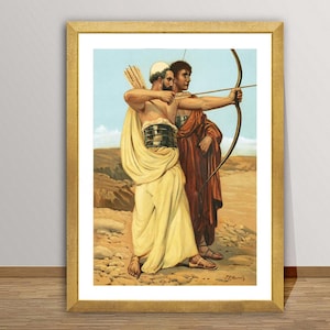 Jonathan and David by Philip Richard Morris Fine Art Print - Religious Art, Biblical Brotherhood Wall Art