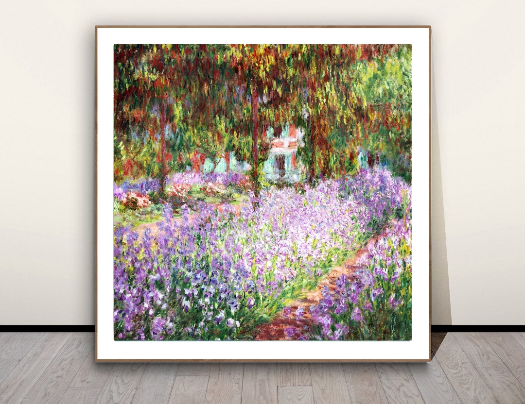 The Artist's Garden at Giverny by Claude Monet Fine Art - Etsy