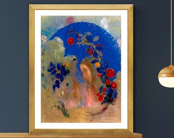 Profil Sous une Arche by Odilon Redon Fine Art Print - Fantastic Poster / Gift Idea / Wall Decor