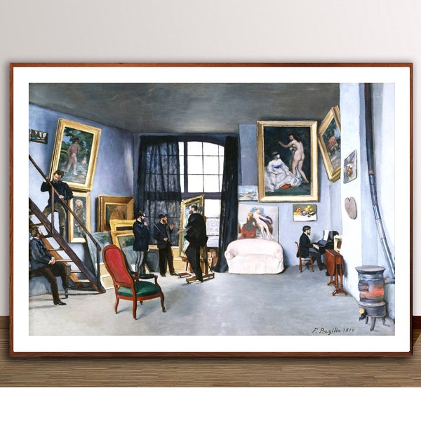 The Artist's Studio by Frederic Bazille Fine Art Print - Interior Artwork / Gift Idea