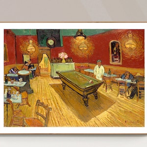 The Night Cafe by Vincent Van Gogh Fine Art Print - Figurative Art, Entertainment Poster, Wall Decor