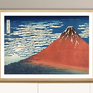 Mount Fuji (Fugaku sanjūrokkei) by Katsushika Hokusai Fine Art Print - Poster Paper or Canvas Print / Gift Idea / Wall Decor
