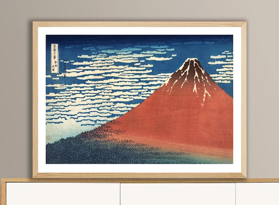 定番 葛飾北斎作「富士山（富嶽三十六景）」ファインアートプリント 絵画