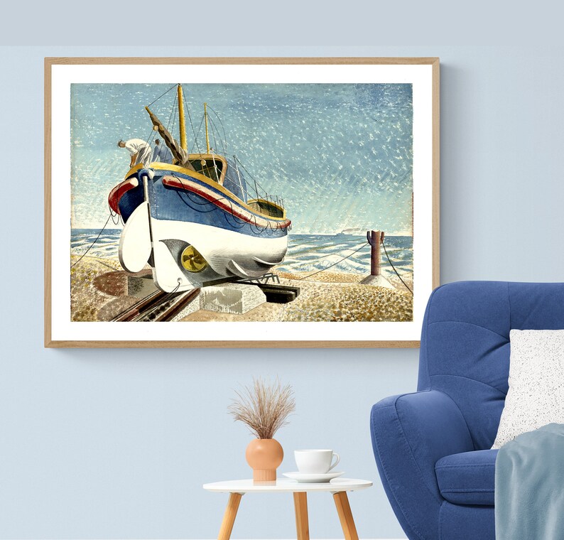 The Lifeboat by Eric Ravilious Fine Art Print Poster Paper - Etsy