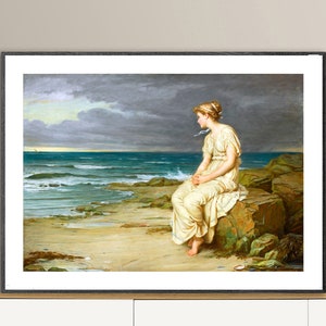 Miranda by John William Waterhouse Fine Art Print - Poster Paper or Canvas Print / Gift Idea / Wall Decor