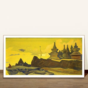 Sangacheling by Nicholas Roerich Fine Art Print - Cityscape Art, Landscape Painting / Gift Idea / Wall Decor