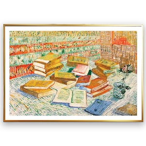 Pariser Romane von Vincent Van Gogh Fine Art Print - Buchliebhaber, Büchertage, Bibliothek Kunstwerk, Wanddekoration