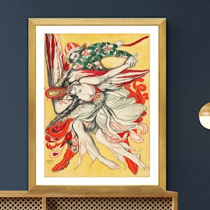Firebird by Leon Bakst Fine Art Print, Costume Design, Colorful Wall Décor, Ballet Artwork, Art Nouveau Painting, Russian Wall Art