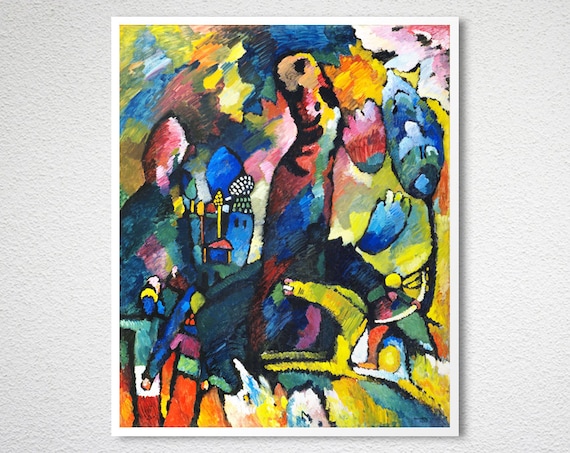 Picture with an Archer by Wassily Kandinsky Fine Art Print Poster Paper  or Canvas Print Gift Idea Wall Decor