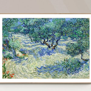 Olive Trees by Vincent Van Gogh Fine Art Print - Nature Art, Landscape Art, Impressionist Art, Wall Decor